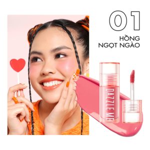 Kem Má Hồng DAZZLE ME  Chống Thấm Nước Và Mồ Hôi Ửng Hồng Tự Nhiên Heart-Melt Creamy Liquid Blush