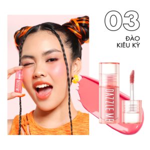 Kem Má Hồng DAZZLE ME  Chống Thấm Nước Và Mồ Hôi Ửng Hồng Tự Nhiên Heart-Melt Creamy Liquid Blush