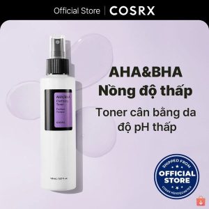 Nước hoa hồng COSRX chứa AHA/ BHA tẩy tế bào chết làm sáng da giảm mụn hiệu quả 150ml