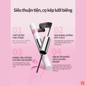 Keo 2 Đầu Mascara 4in1 Mlen Diary thiết kế tiện lợi, kết hợp dung dịch tẩy keo
