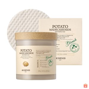 Toner Pad làm dịu và sáng da SKINFOOD Potato Madecassoside (Hộp 60 miếng)