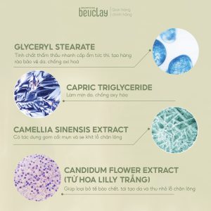 Mặt nạ đất sét BEUCLAY trà xanh sáng da, se khít lỗ chân lông, kiểm soát dầu, hỗ trợ giảm mụn cám mụn đầu đen