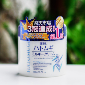 Kem dưỡng ẩm trắng da ý dĩ Hatomugi Moisturizing & Conditioning The Milky Nhật Bản 300g