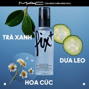Xịt makeup đa năng MAC Fix+ Alcohol Free Multitasking Setting Spray 100ml không cồn, dưỡng ẩm làm mềm da và cố định lớp