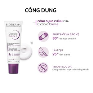 Kem phục hồi da tổn thương Bioderma Cicabio Creme+ 40ml