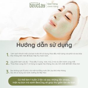 Mặt nạ đất sét BEUCLAY trà xanh sáng da, se khít lỗ chân lông, kiểm soát dầu, hỗ trợ giảm mụn cám mụn đầu đen