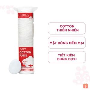 Bông Tẩy Trang Horus Soft Cotton Pads 120 Miếng