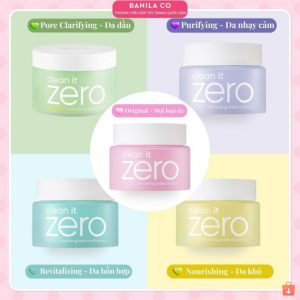 Sáp Tẩy Trang Zero Banila Co Clean It  100g Đủ Màu Original Purifying Revitalizing Nourishing
