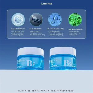 Kem dưỡng phục hồi và làm trắng da Prettyskin Hydra B5 Derma Repair Cream Pretty Skin 52ml (XANH)