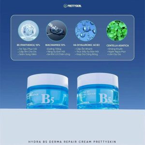 Kem dưỡng phục hồi và làm trắng da Prettyskin Hydra B5 Derma Repair Cream Pretty Skin 52ml (XANH)
