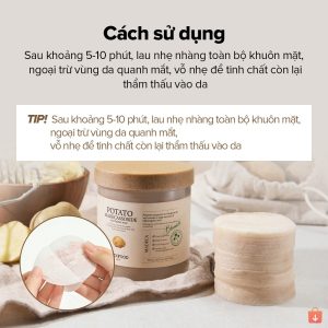 Toner Pad làm dịu và sáng da SKINFOOD Potato Madecassoside (Hộp 60 miếng)