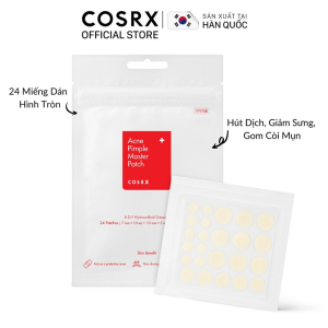Miếng dán mụn Cosrx Ance Pimple đỏ giảm mụn sưng bọc / 18 miếng Clear Fit Master Patch đen che mụn tàng hình