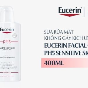 Sữa Rửa Mặt Dịu Nhẹ Cho Da Nhạy Cảm Eucerin pH5 Sensitive Skin Facial Cleanser 400ml