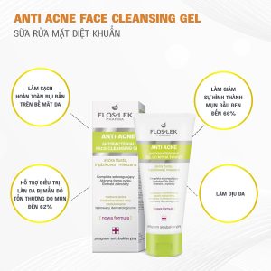 Sữa Rửa Mặt Floslek Anti Acne Kháng Khuẩn & Ngăn Ngừa Mụn