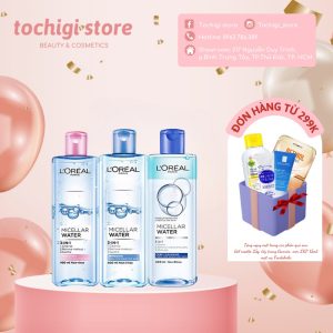 Nước tẩy trang cho mọi loại da Loreal Paris 3-in-1 Micellar Water