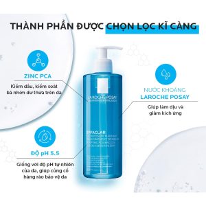 Gel Rửa Mặt Tạo Bọt Cho Da Dầu Nhạy Cảm La Roche Posay