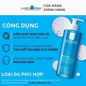 Gel Rửa Mặt Tạo Bọt Cho Da Dầu Nhạy Cảm La Roche Posay