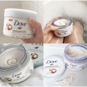 Tẩy da chết Dove Exfoliating Body Scrub Macadamia & Rice Milk 225ml