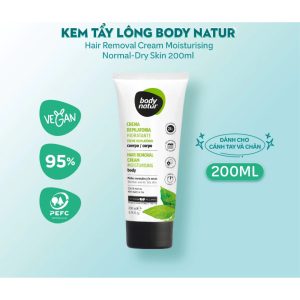 Kem Tẩy Lông Mặt, Body, Bikini, Làm Mềm Da, Nhạt Màu Lông Body Natur Cream Hair Removal Cream 200ml