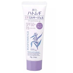 Kem chống nắng dưỡng ẩm và làm sáng da Hatomugi SPF50+ PA++++ Nhật Bản 80g