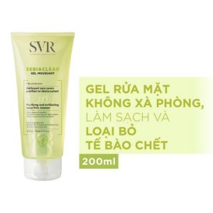 Gel rửa mặt cho da dầu mụn SVR Sebiaclear Gel Moussant