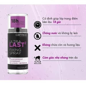 Xịt Khóa Nền Kiềm Dầu, Giữ Ẩm, Căng Bóng, Lâu Trôi Catrice Fixing Spray 50ml